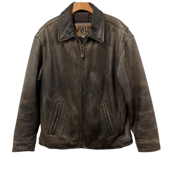 Winlit Jackets & Coats Vintage Winlit Heavy Brown Distressed